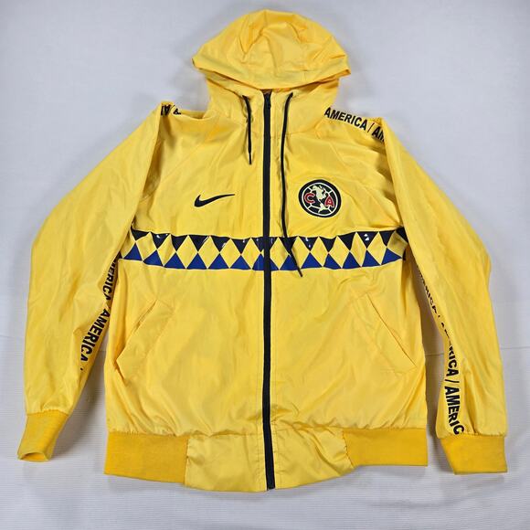 Nike Club America Long Sleeve Full Zip Hooded Windbreaker Men's Size Small - Picture 1 of 9